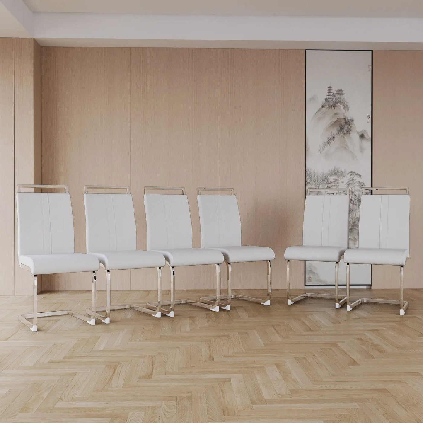 Modern Dining Chairs With Padded Seat, High Back by HouseOfZazla