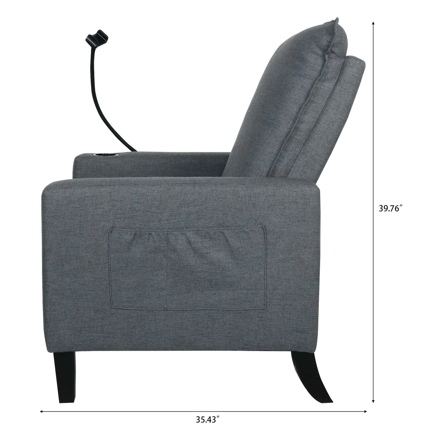Recliner Chairs For Adults, Adjustable Recliner Sofa With Mobile Phone Holder & Cup Holder, Modern Reclining Chairs Fabric Push Back Recliner Chairs For Living Room, Bedroom by HouseOfZazla