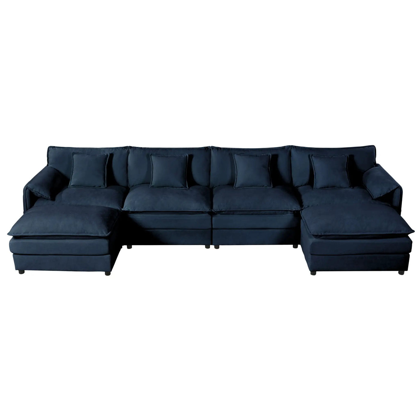 Modern Comfy Deep Seat Modular Sectional Sofa Cloud Couch With Ottoman by HouseOfZazla