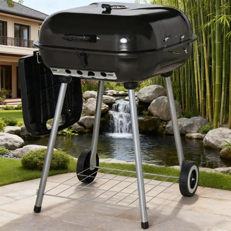 22-Inch Porcelain-Enameled Outdoor BBQ Grill by HouseOfZazla