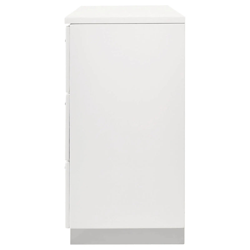 Felicity 6-drawer Dresser White High Gloss by Unique Piece Furniture