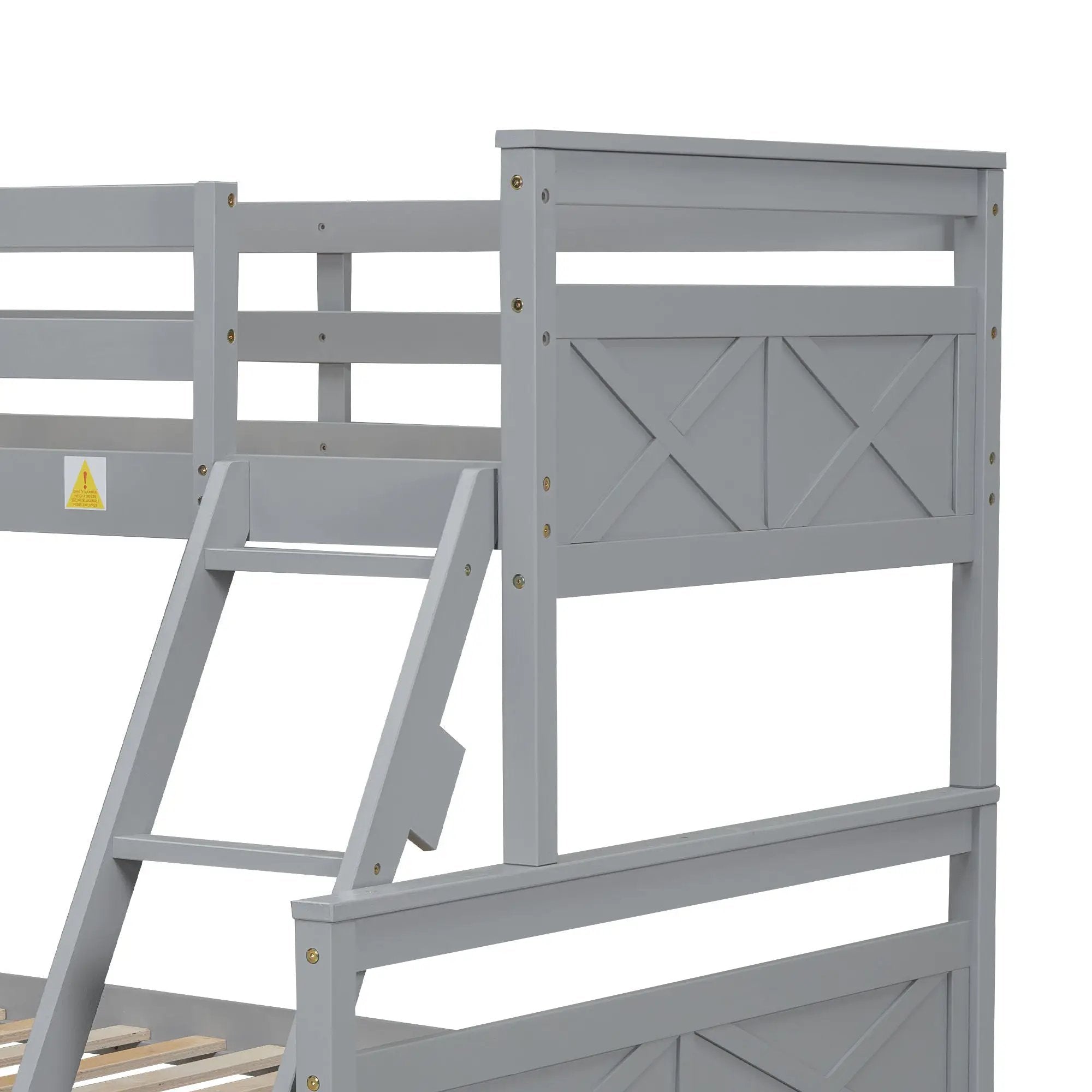 Bunk Bed With Ladder And Safety Guardrail