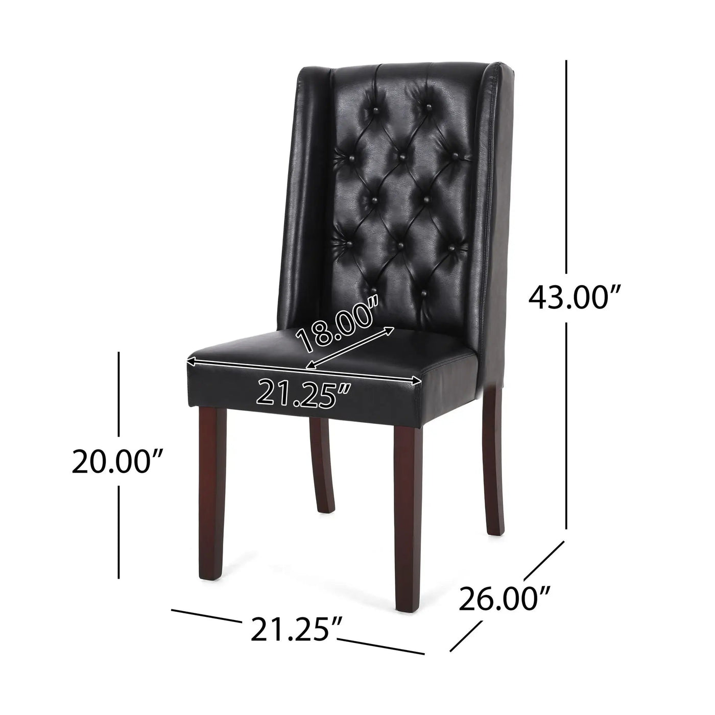Sophisticated Tufted Dining Chair With High Back Design by HouseOfZazla