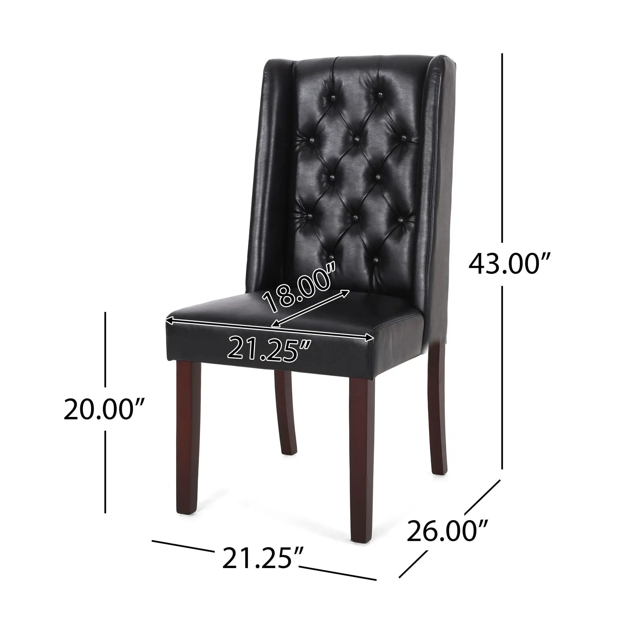 Sophisticated Tufted Dining Chair With High Back Design by HouseOfZazla