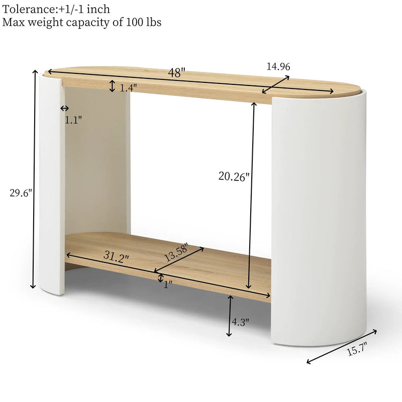 End Table with 2-Layer Storage Shelves by HouseOfZazla