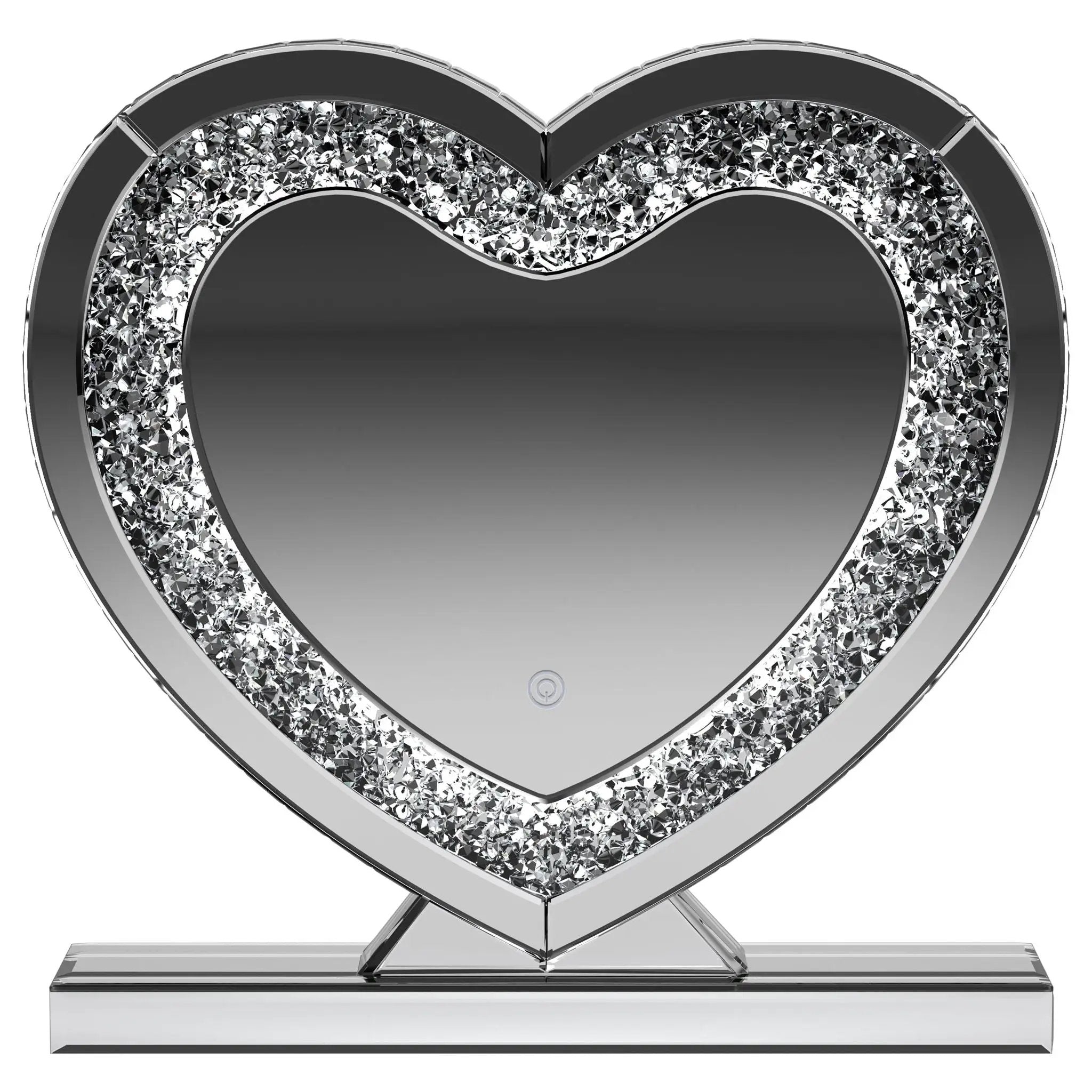 Euston Heart Shaped Vanity Mirror Silver by Unique Piece Furniture