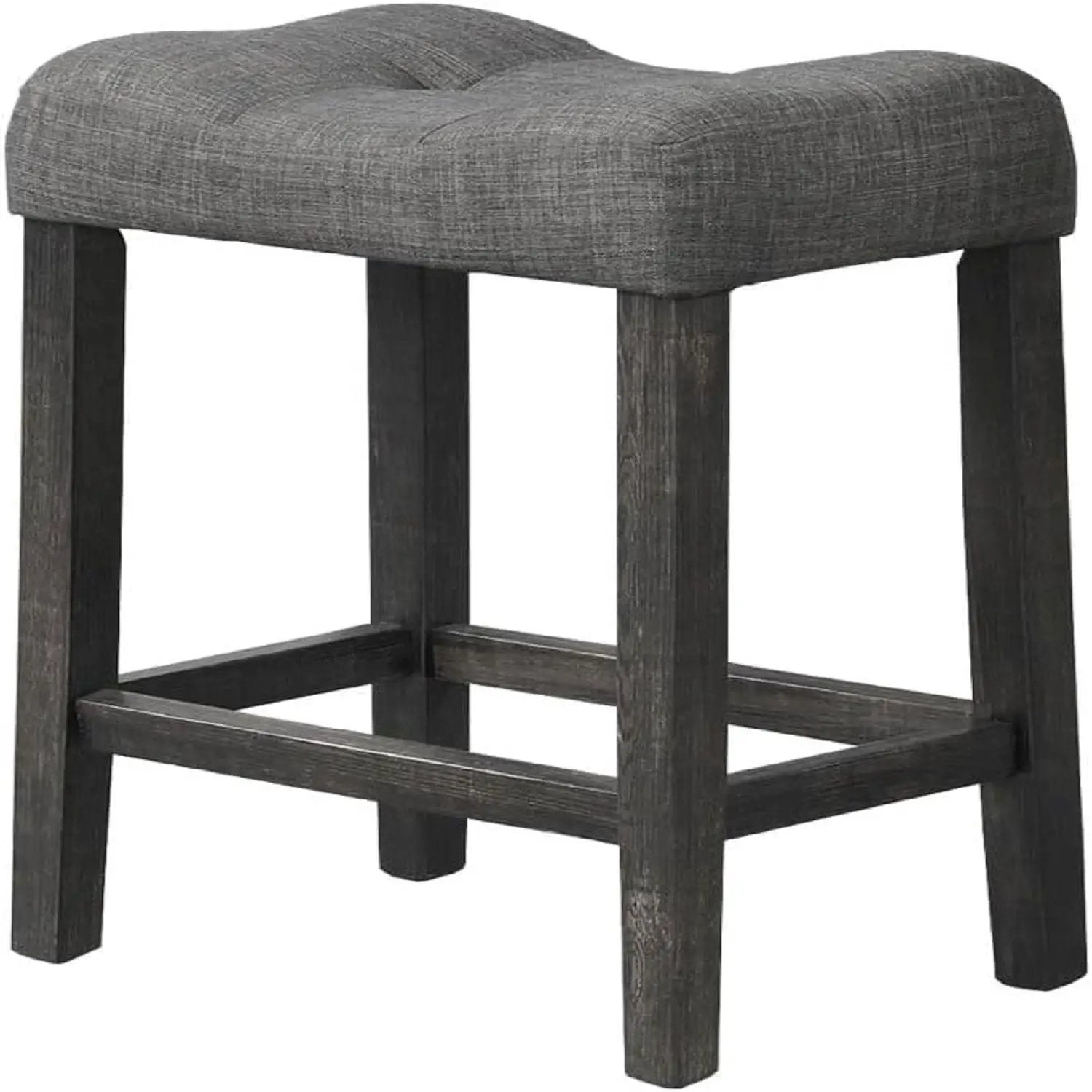 Transitional Style Counter Height Dining Stool With Footrest (Set of 2) by HouseOfZazla