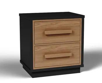 Kozmour - Two Drawer Night Stand - Black / Brown by Unique Piece Furniture