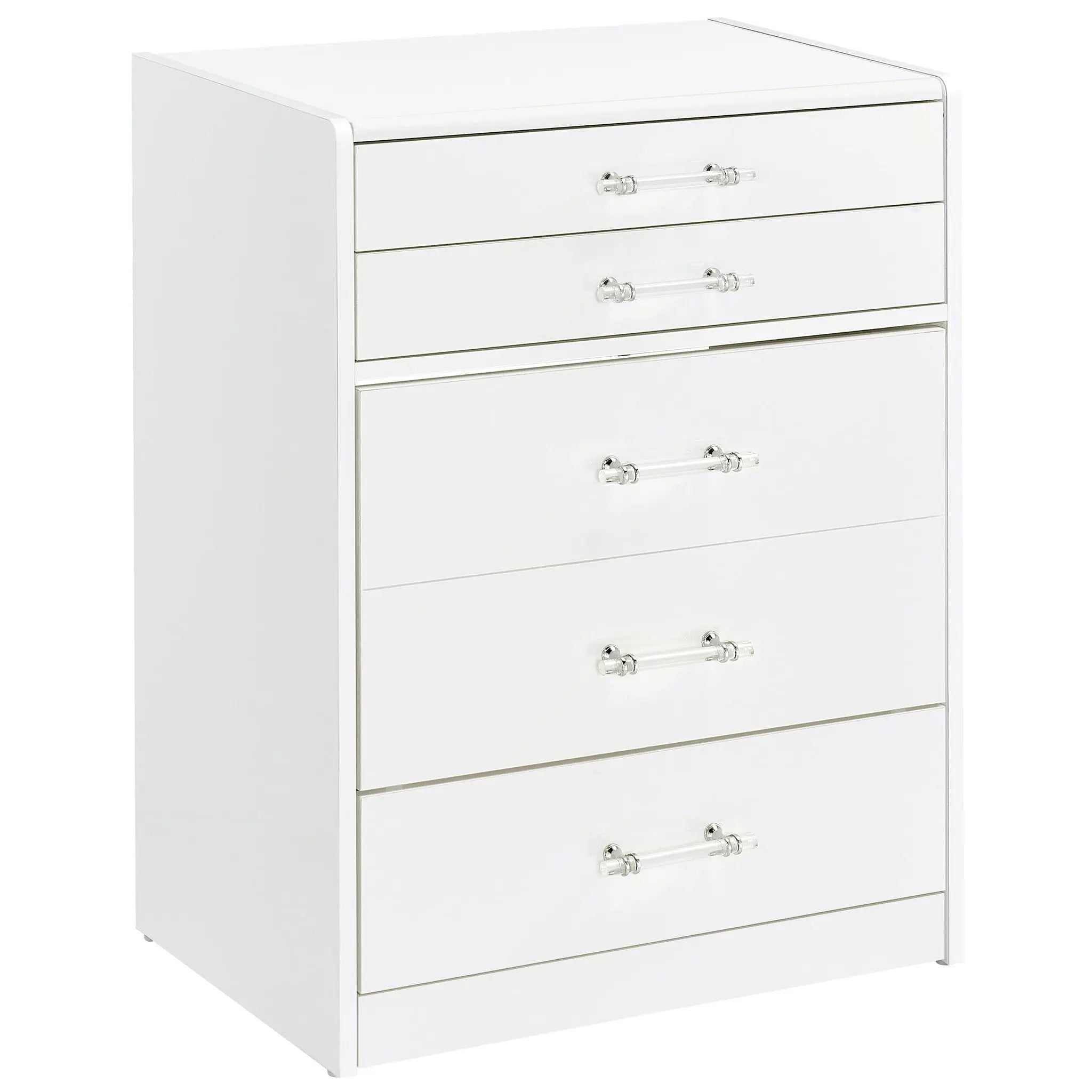 Danbury 3-drawer Makeup Vanity & Stool Set White High Gloss by Unique Piece Furniture