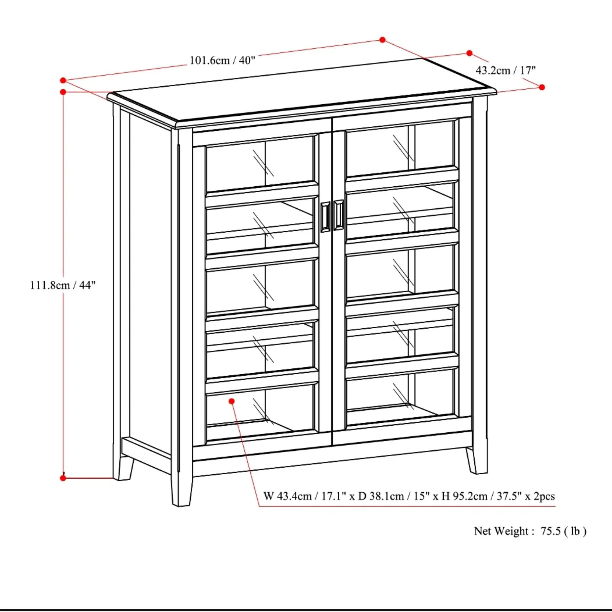 Burlington - Medium Storage Cabinet - Mahogany Brown by Unique Piece Furniture