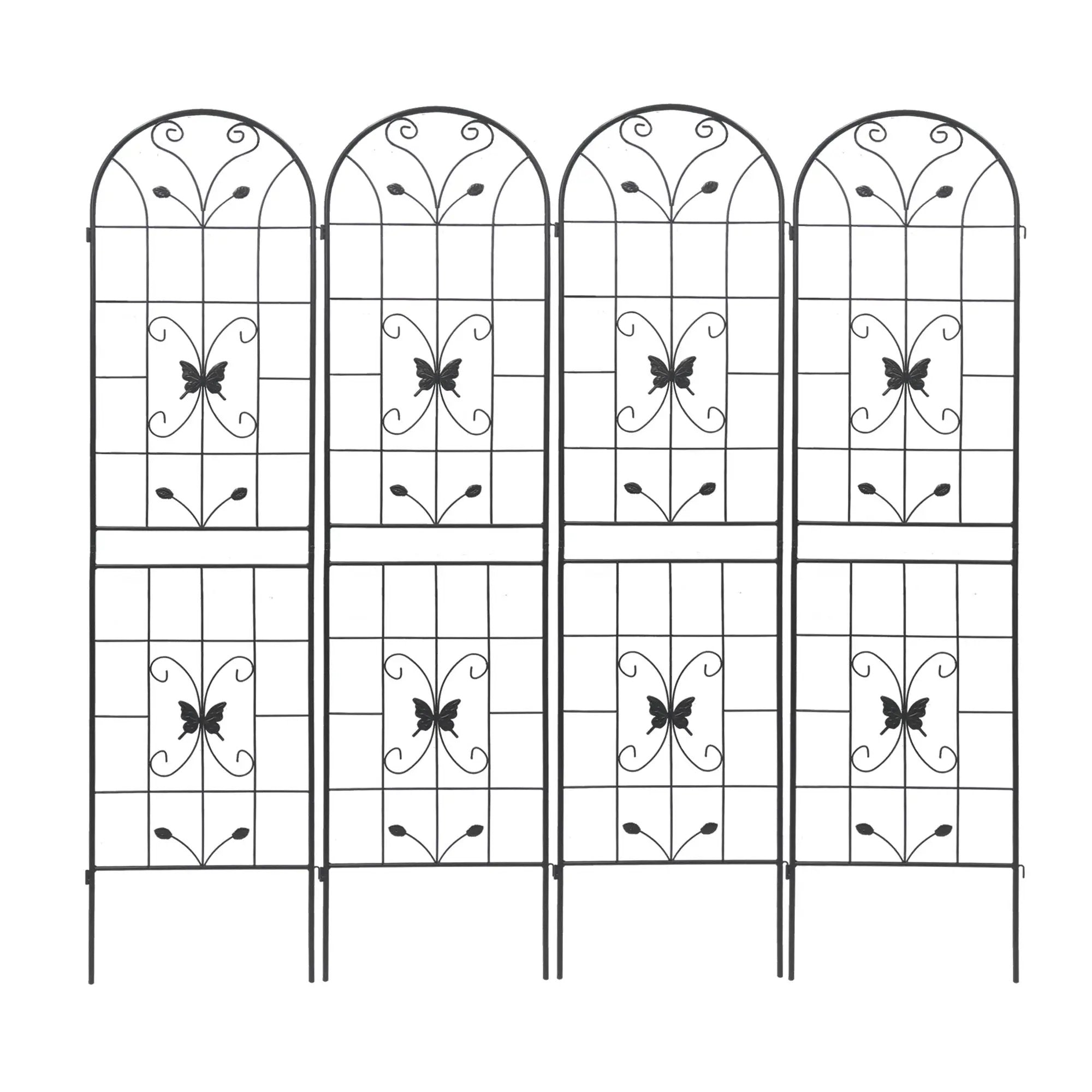 Garden Metal Trellis Rustproof Trellis For Climbing Plants Outdoor Flower Support by HouseOfZazla