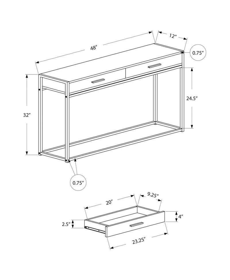Accent Console Table for Entryway with Storage Drawers by HouseOfZazla