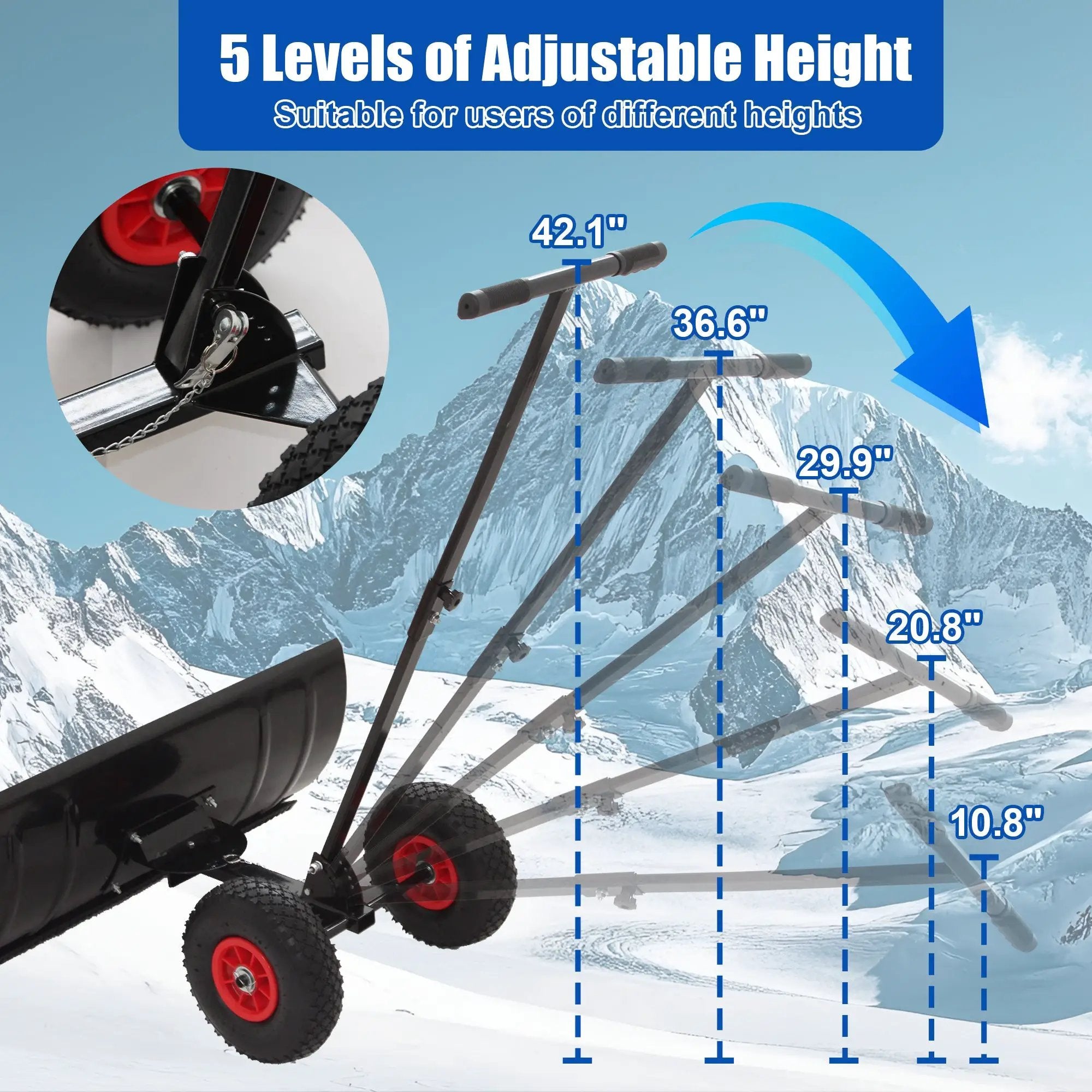30" Wide Metal Snow Pusher by HouseOfZazla