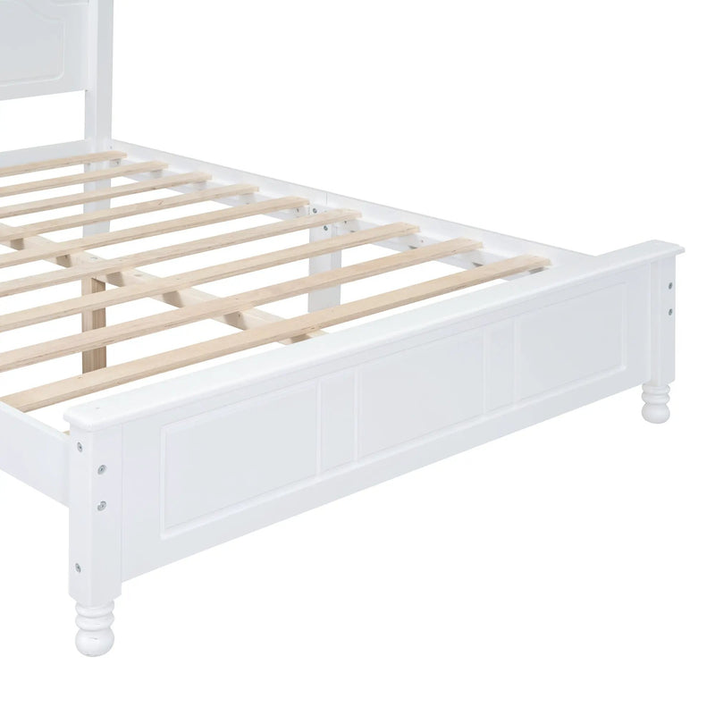 Full Size Wood Platform Bed Frame,Retro Style Platform by BLAKHOM
