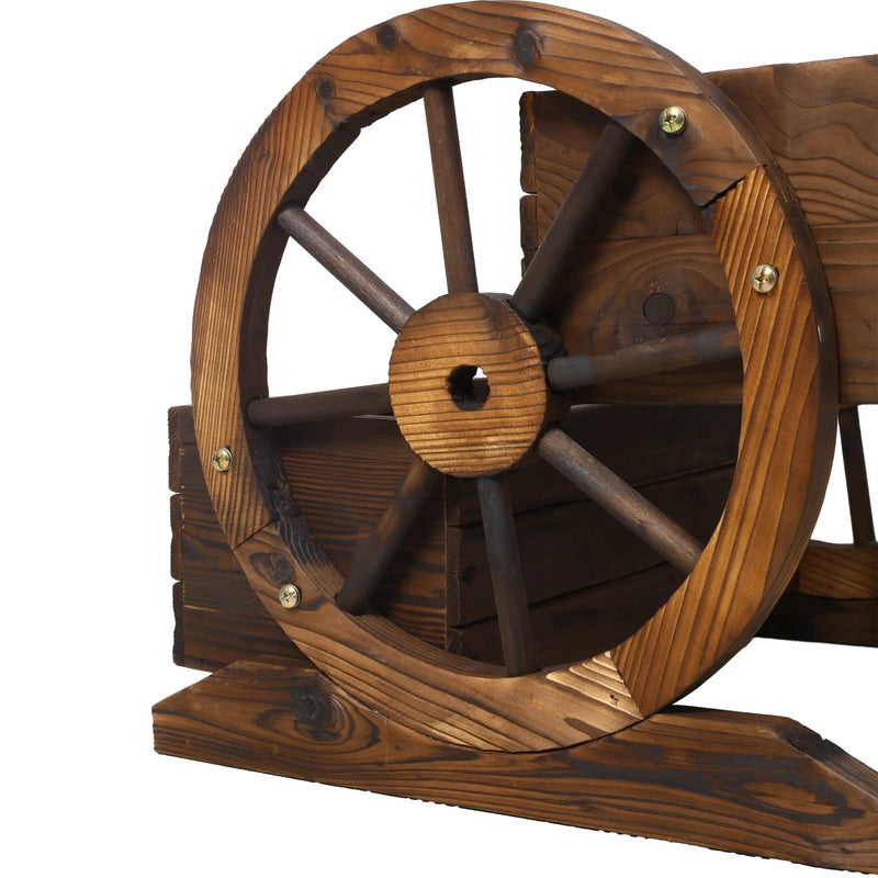 Wooden Wagon Planter Box with Wheels by HouseOfZazla