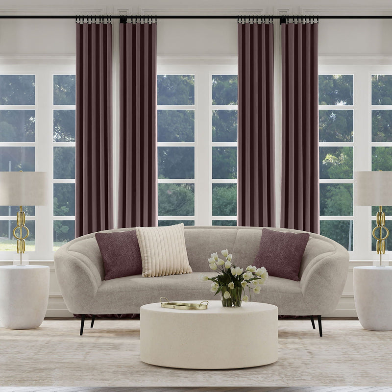 Aura - Upholstered Curved Sofa And Tapered Legs - Beige by HouseOfZazla