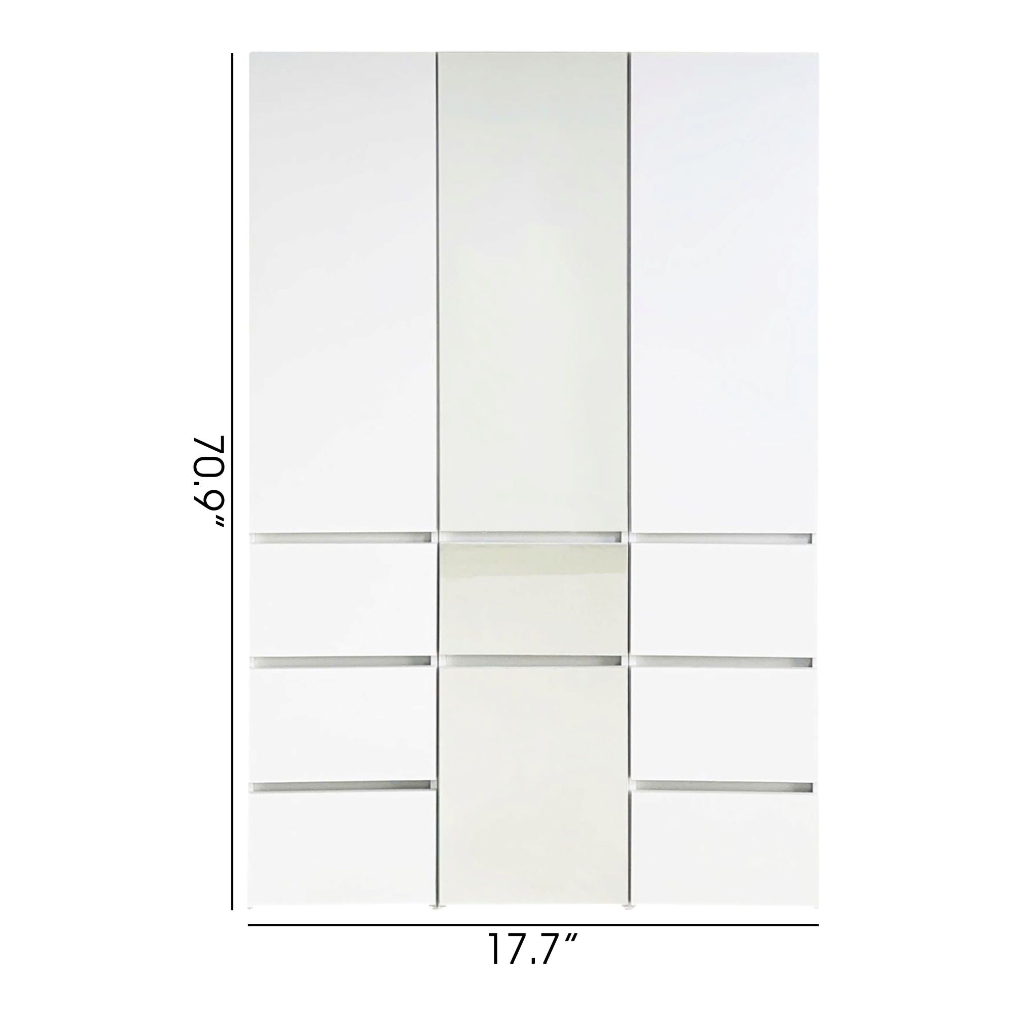 Elise - Modular Closet System & Mirror - White by HouseOfZazla