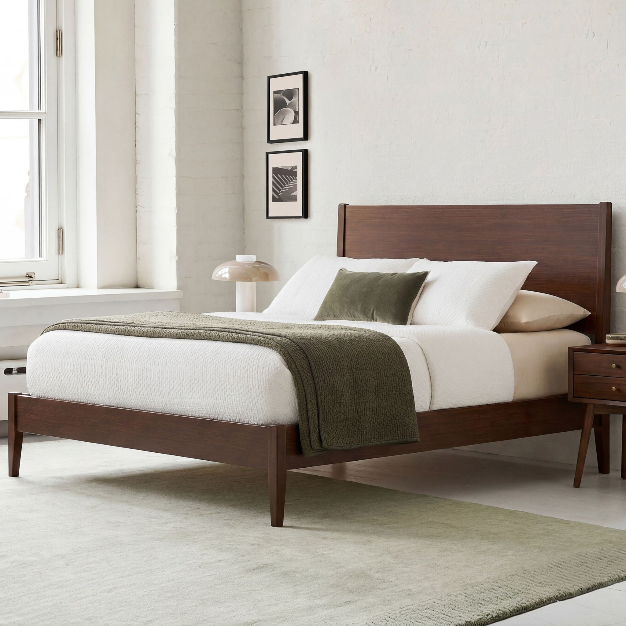 Modern Sled Platform Bed Frame With Slats by HouseOfZazla