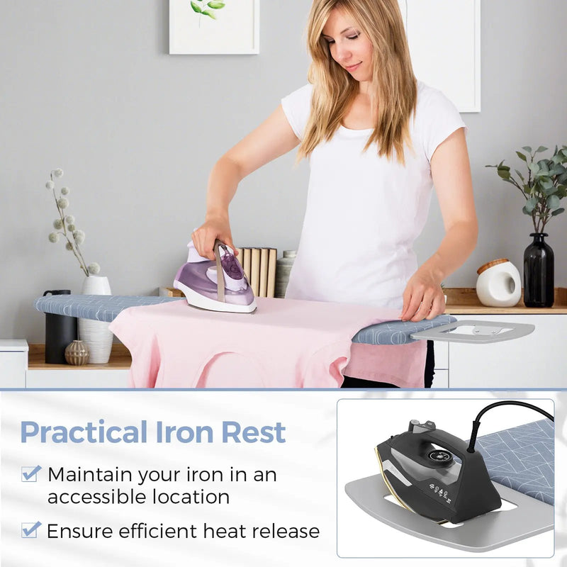 48 Inch x 13.5 Inch Ironing Board with Iron Rest for Home-Gray by DirectDeals