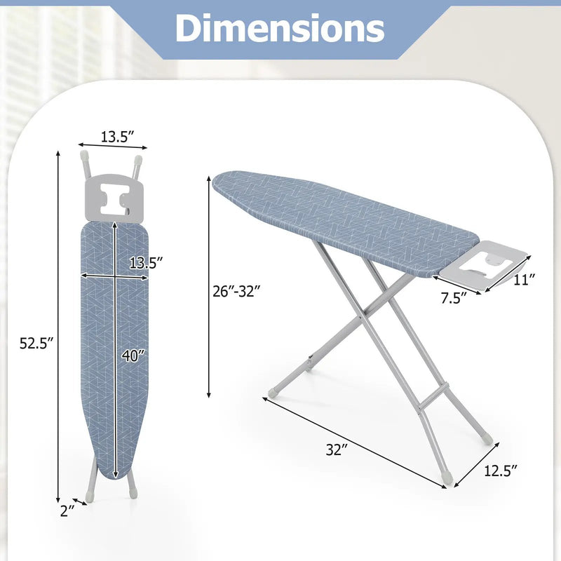 48 Inch x 13.5 Inch Ironing Board with Iron Rest for Home-Gray by DirectDeals