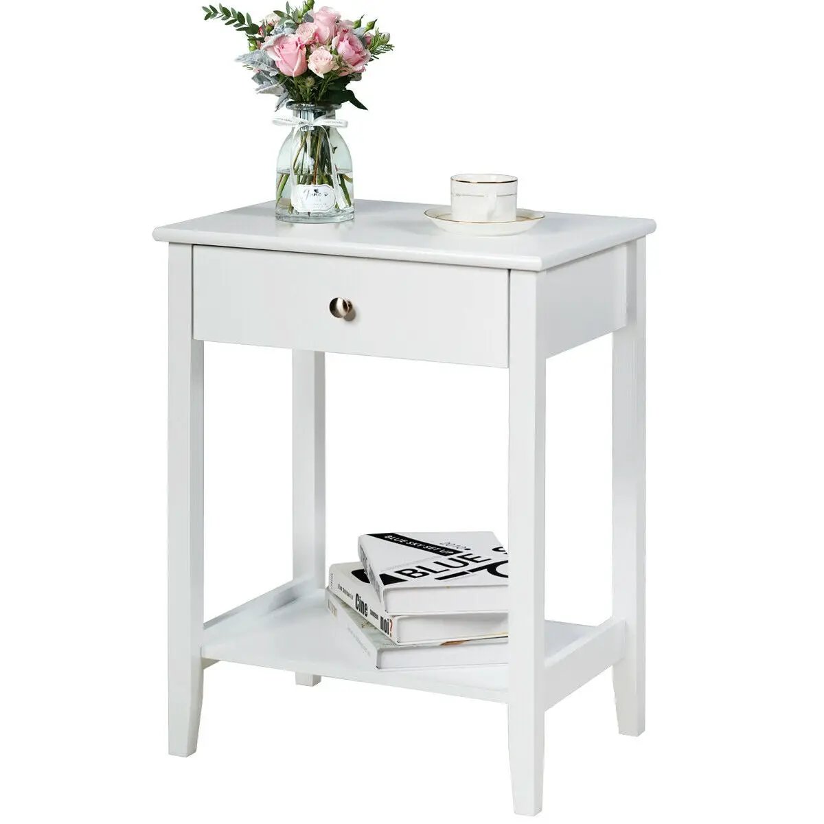 Wooden Nightstand End Table Storage Display, photo 5 of 16