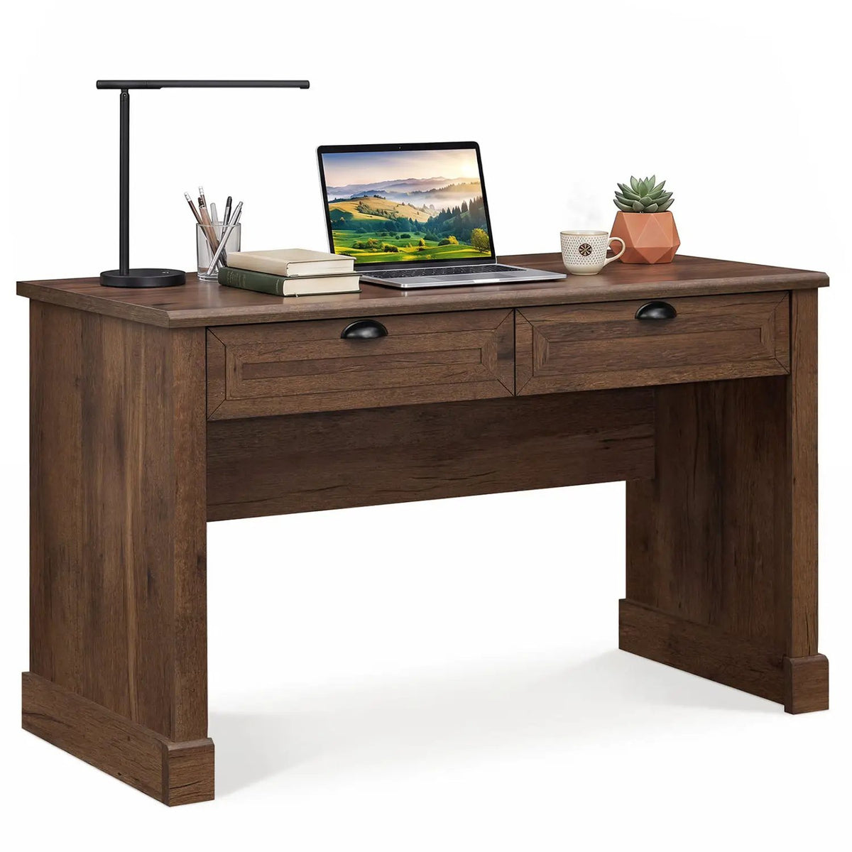 48" Farmhouse Executive Desk with 2 Drawers by DirectDeals