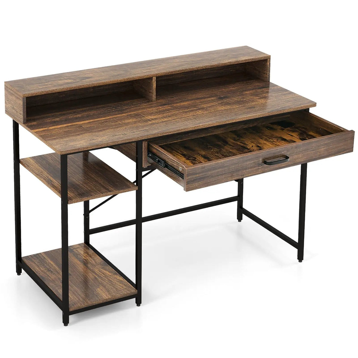 48 Inch Computer Desk with Monitor Stand Drawer and Shelves, photo 4 of 9