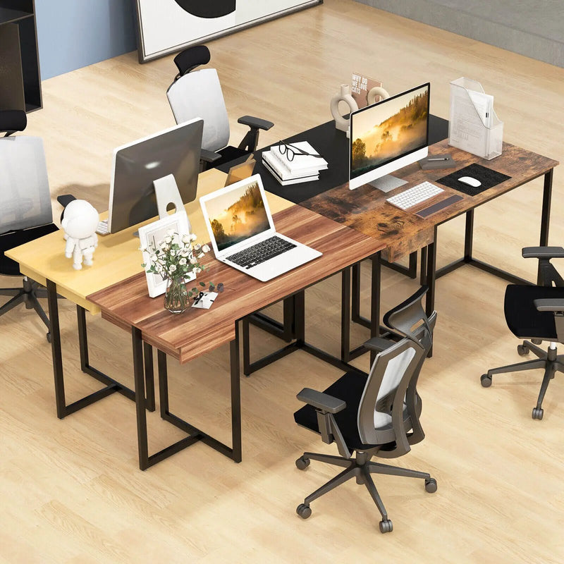 48 Inch Computer Desk with Metal Frame and Adjustable Pads by DirectDeals