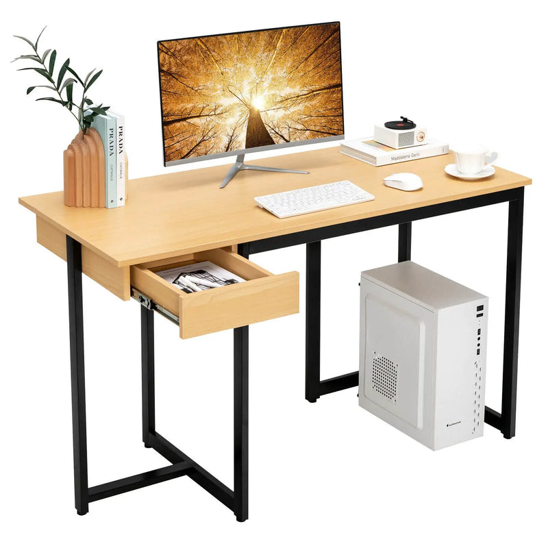 48 Inch Computer Desk with Metal Frame and Adjustable Pads by DirectDeals
