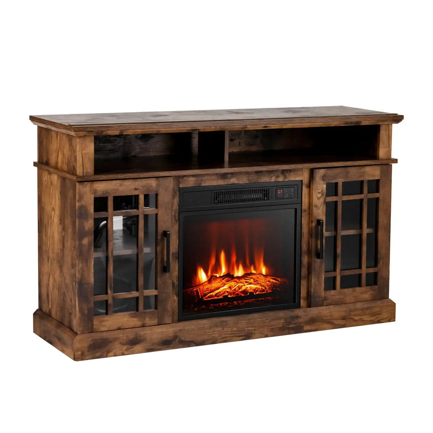 48 Inch Electric Fireplace TV Stand with Cabinets for TVs Up to 5 by DirectDeals