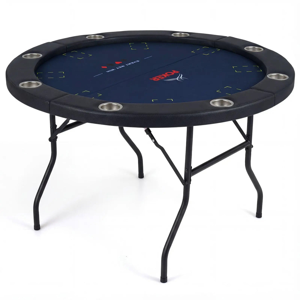 48 Inch Foldable Poker Table with 8 Cup Holders and Padded Edges, photo 5 of 16