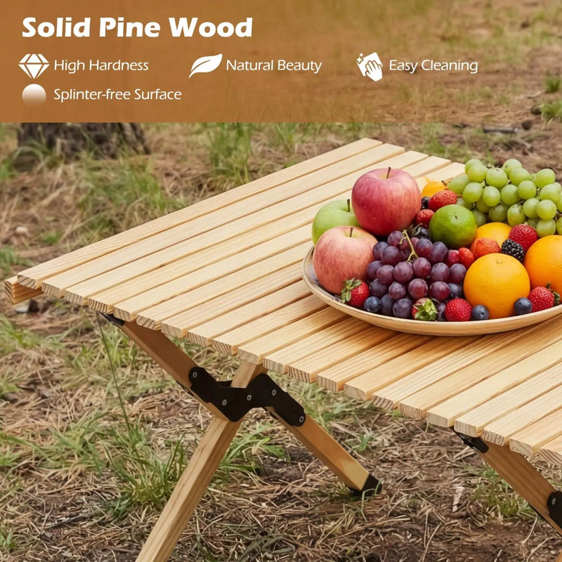 48 Inch Folding Camping Table with Carry Bag for Backyard by DirectDeals