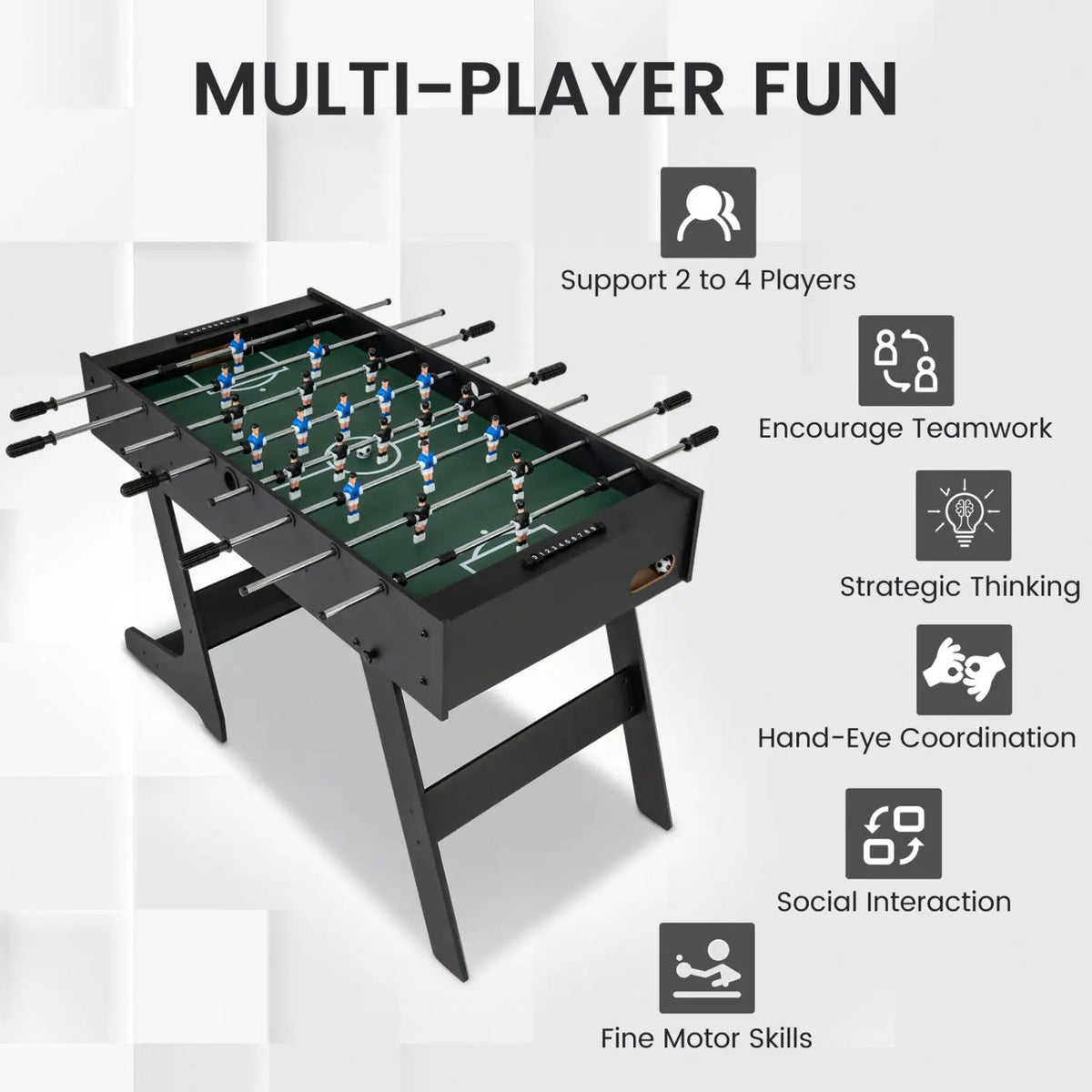 48 Inch Folding Foosball Table - Competition Size, photo 15 of 16