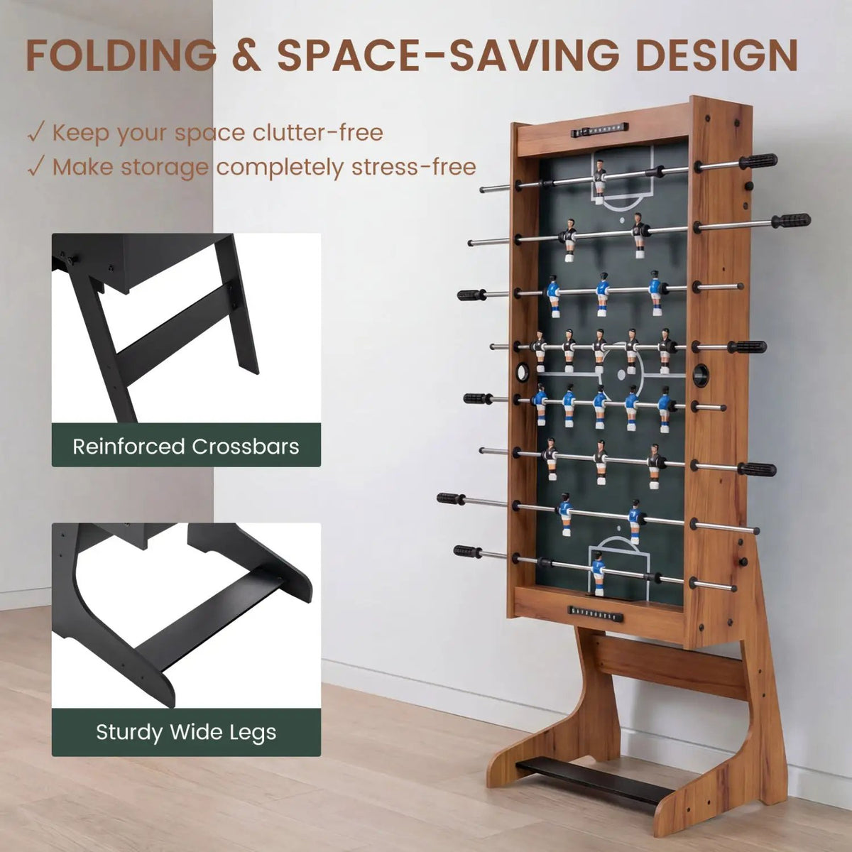 48 Inch Folding Foosball Table - Competition Size, photo 6 of 16