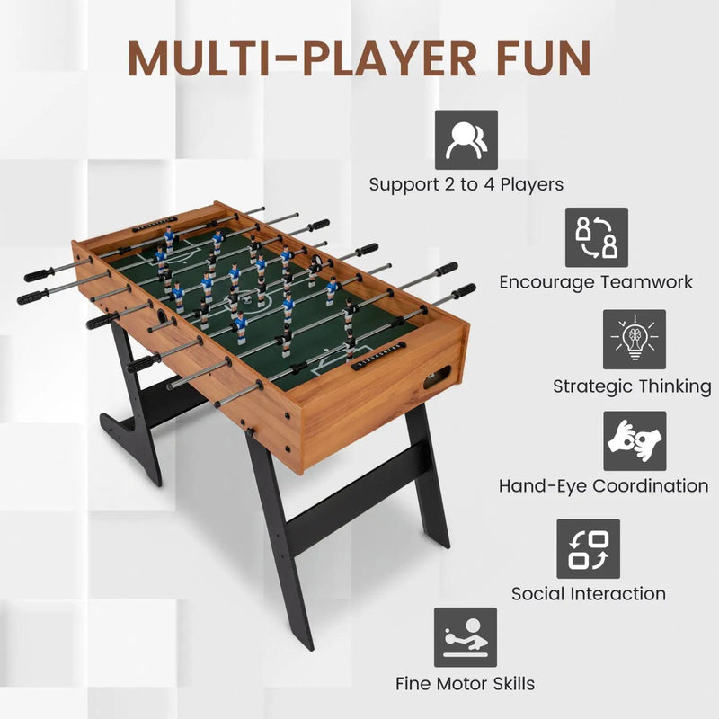 48 Inch Folding Foosball Table - Competition Size by DirectDeals