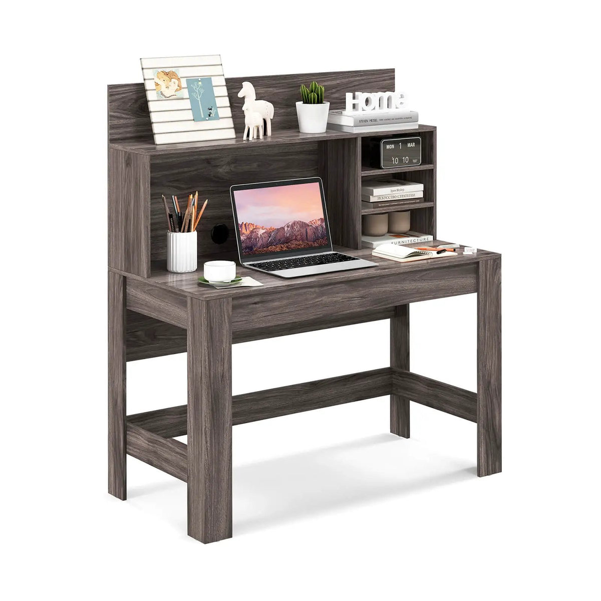 48 Inch Writing Computer Desk with Anti-Tipping Kits and Cable Management Hole, photo 10 of 10