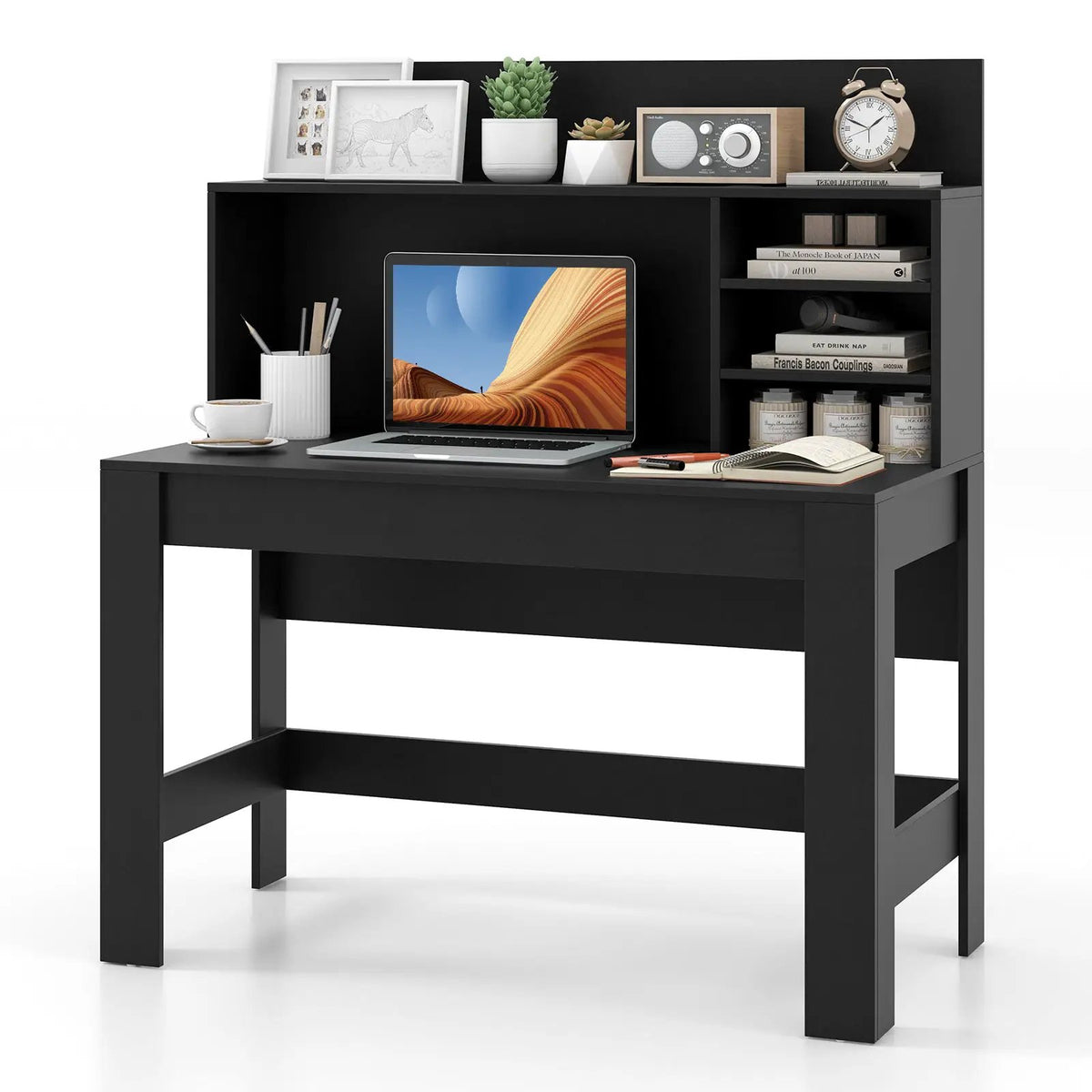 48 Inch Writing Computer Desk with Anti-Tipping Kits and Cable Management Hole, photo 9 of 10