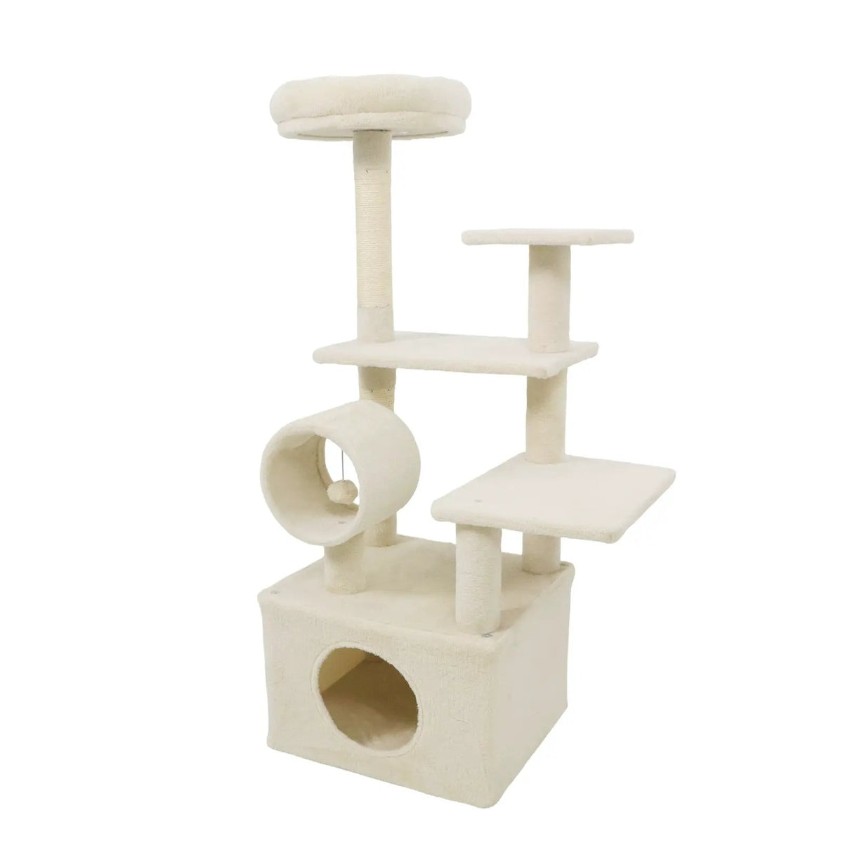 48 Inches Tall Cat Tree Multi-Level Kitten Tower with Large Condo Padded Top Perch, photo 11 of 24