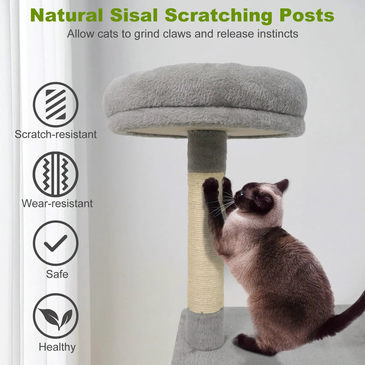 48 Inches Tall Cat Tree Multi-Level Kitten Tower with Large Condo Padded Top Perch, photo 22 of 24