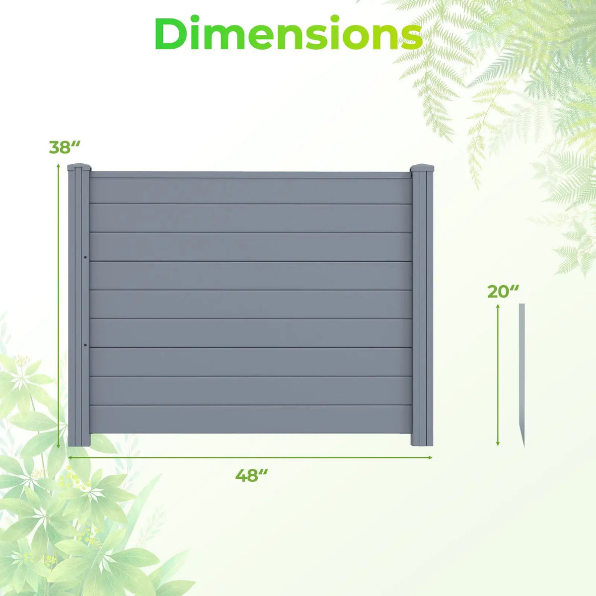 Outdoor PVC Air Conditioner Fence with 20 Inch Long Stakes, photo 11 of 11
