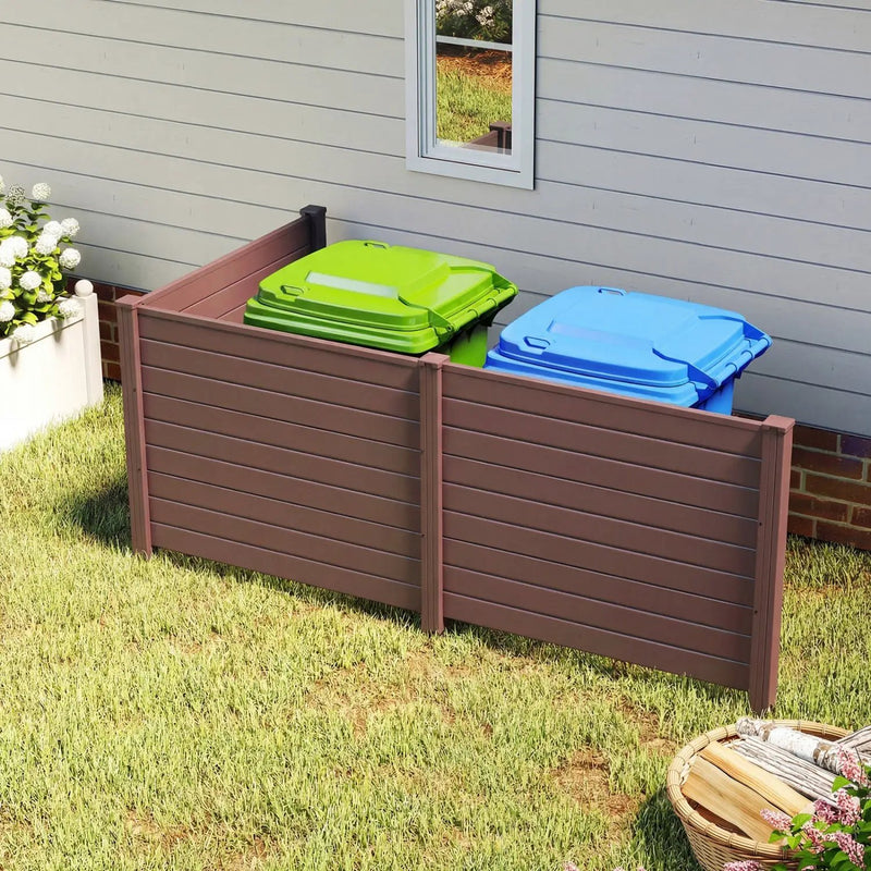 48 x 38 Inches Air Conditioner Fence 2 Panels Outdoor Privacy Fence by DirectDeals
