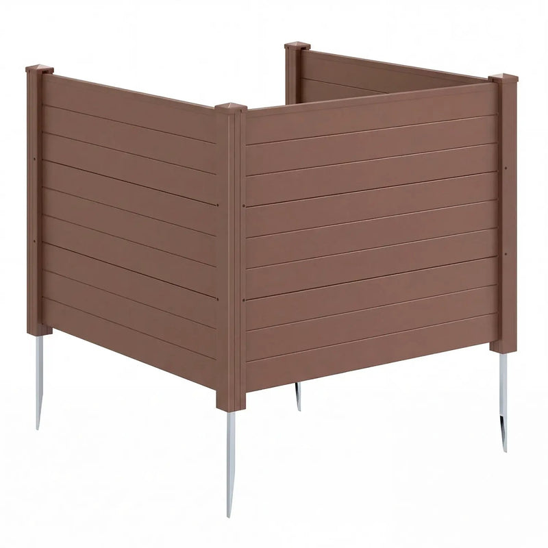 48 x 38 Inches Air Conditioner Fence 2 Panels Outdoor Privacy Fence by DirectDeals
