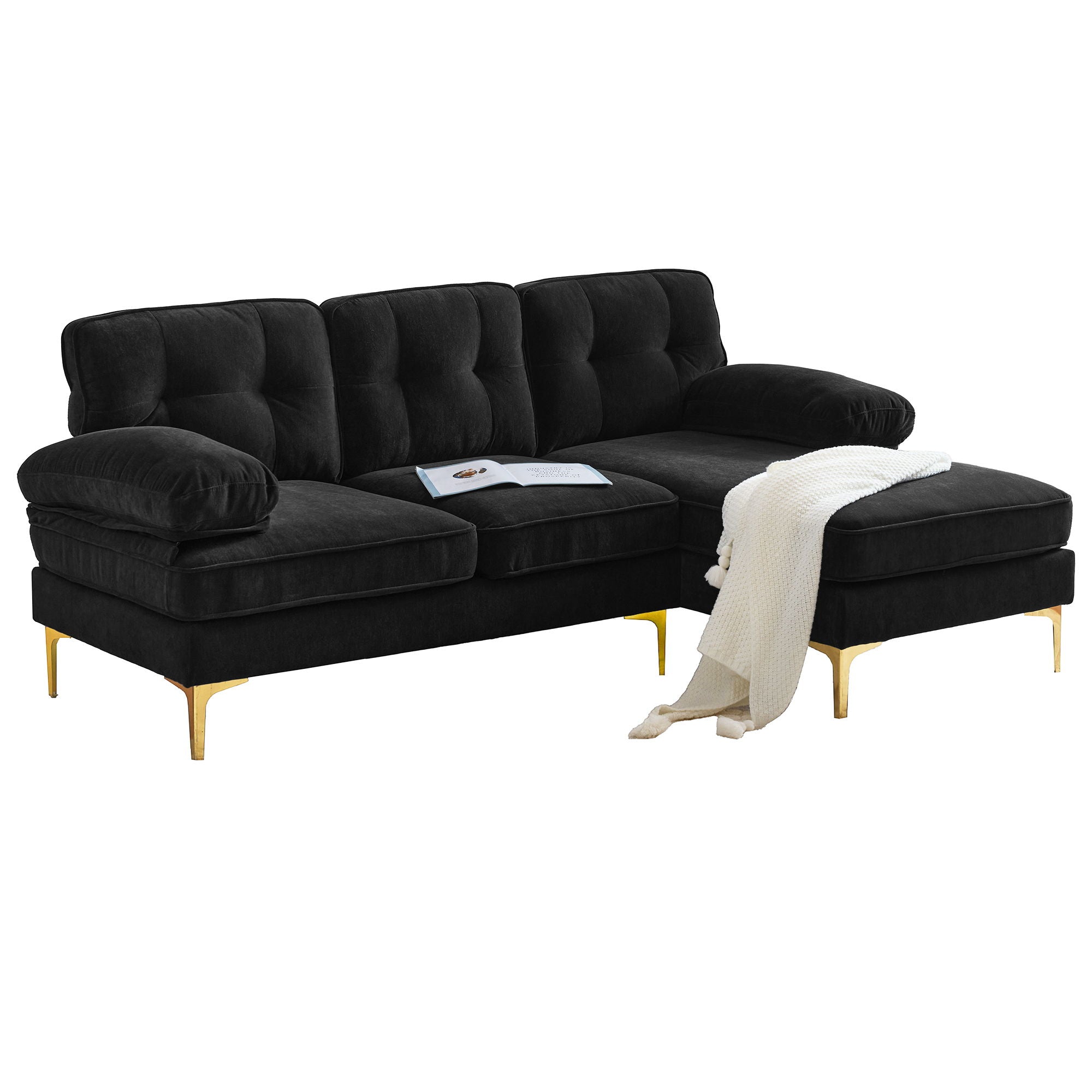 Modern L Shaped Sectional Sofa For Living Room by HouseOfZazla