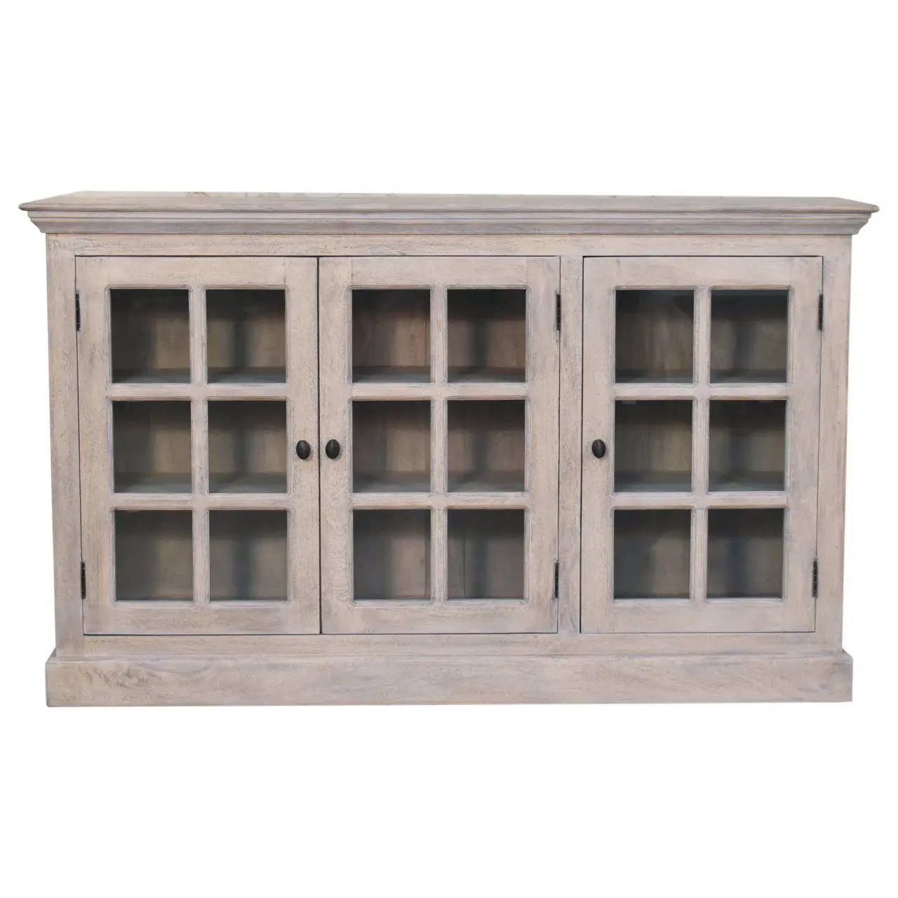 Triple Glazed Cabinet - Gray by Unique Piece Furniture