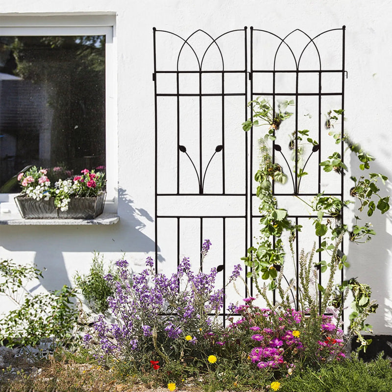 Metal Garden Trellis Rustproof For Climbing Plants Outdoor Flower Support by HouseOfZazla