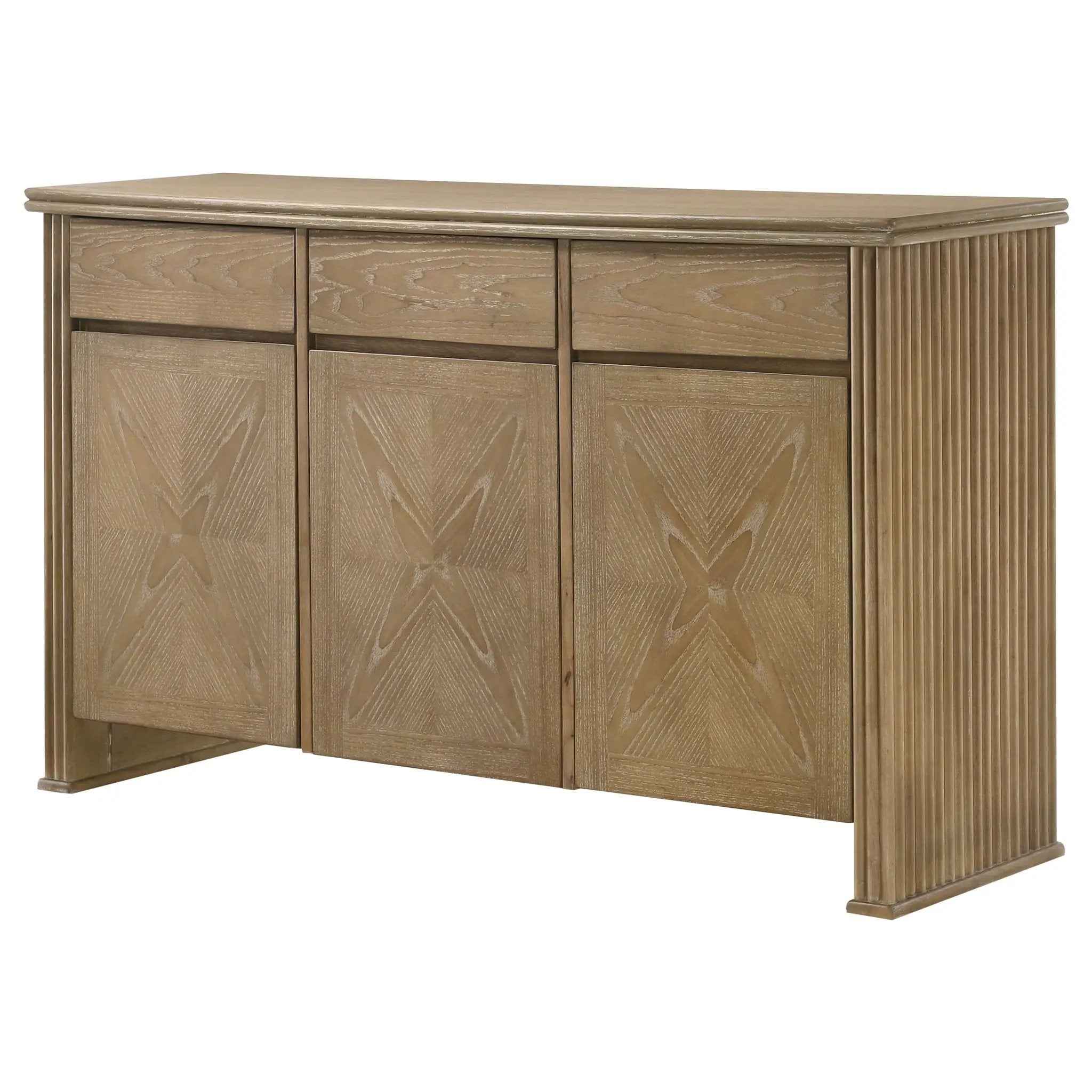 Dreydon - 3 Door Sideboard Server - Light Brown by HouseOfZazla