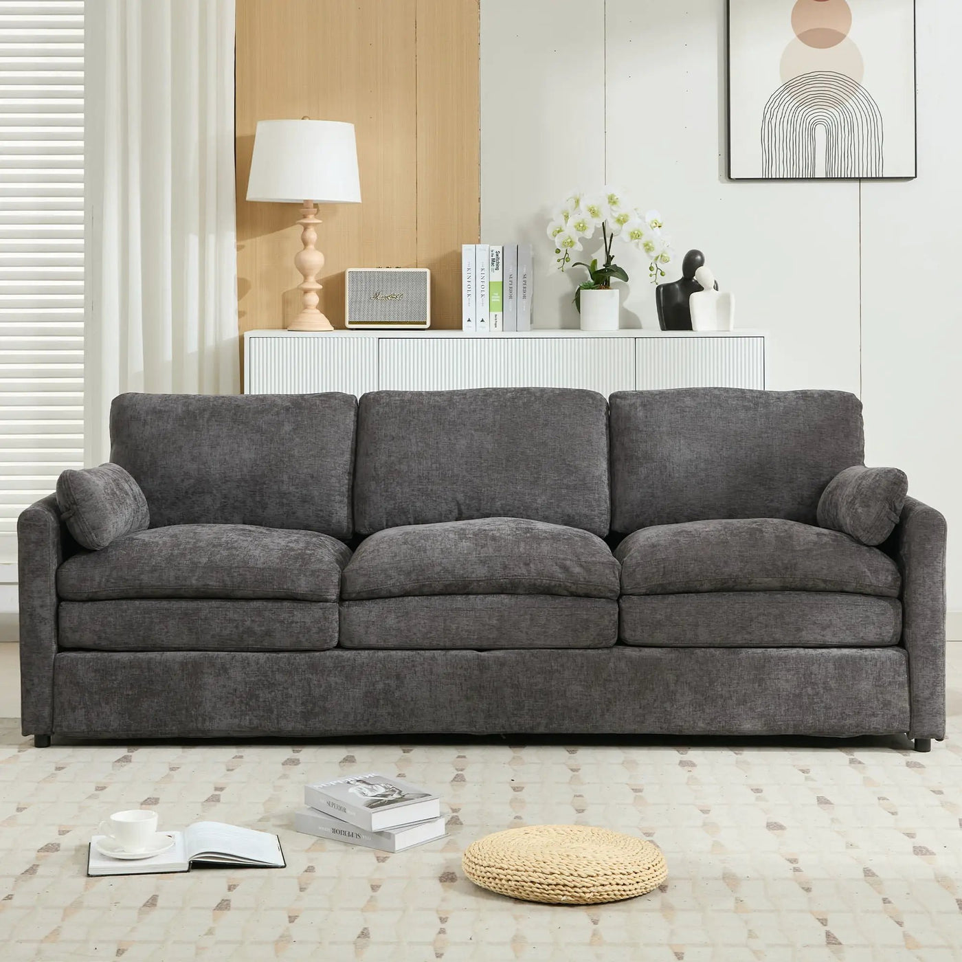 Cozy Upholstered 3 Seater Sofa Cushion For Living Room by HouseOfZazla