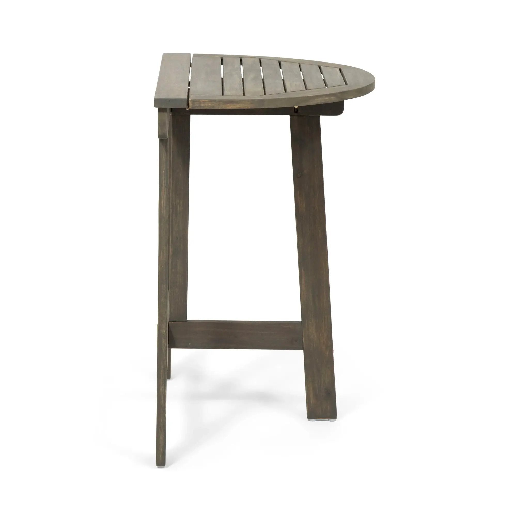 Outdoor Half Round Folding Acacia Wood Bistro Table by HouseOfZazla