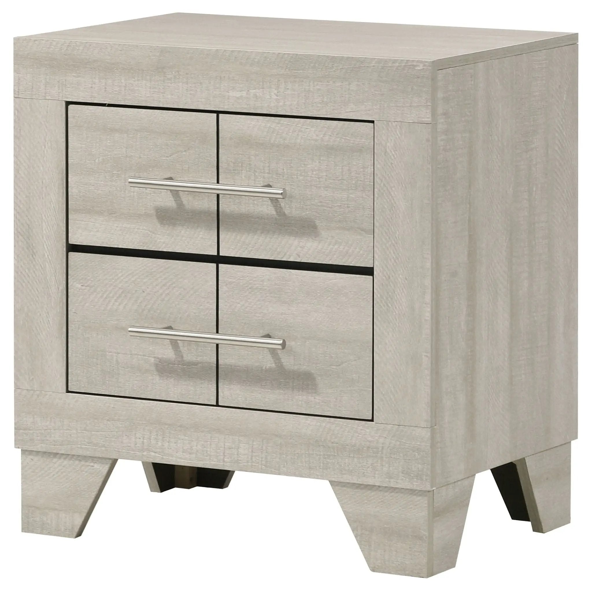 Trenton 2-drawer Nightstand Bedside Table Rustic Cream by Unique Piece Furniture