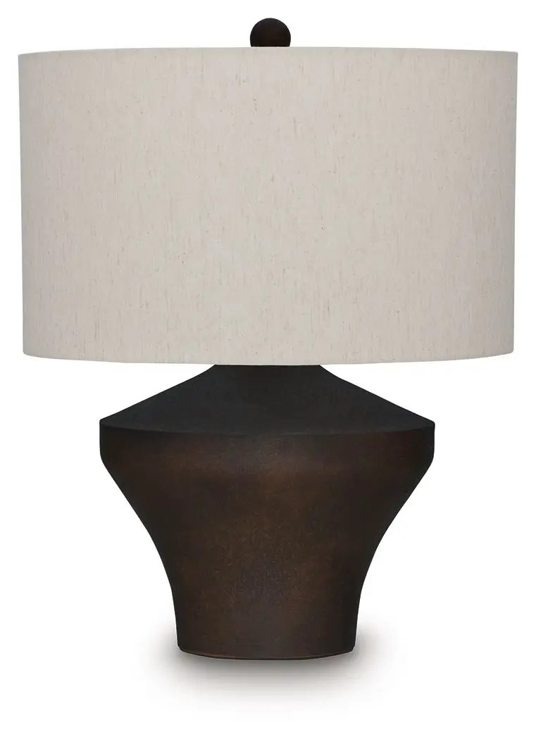 Dolanham - Metal Table Lamp - Distressed Brown by Unique Piece Furniture